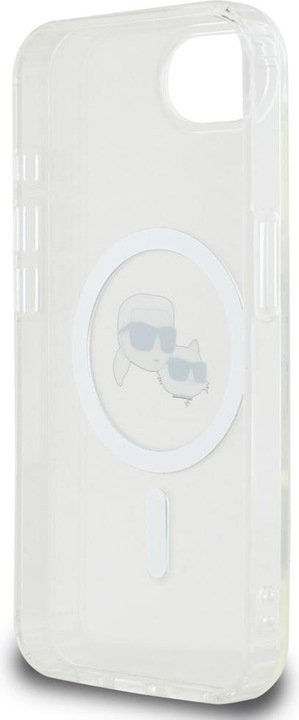 Actual product image Karl Lagerfeld Case IML Metal Karl & Choupette Heads MagSafe for iPhone 16e white (Apple iPhone 16e)