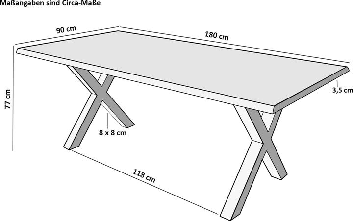 Actual product image SAM Frederik (180 x 90 x 77 cm)