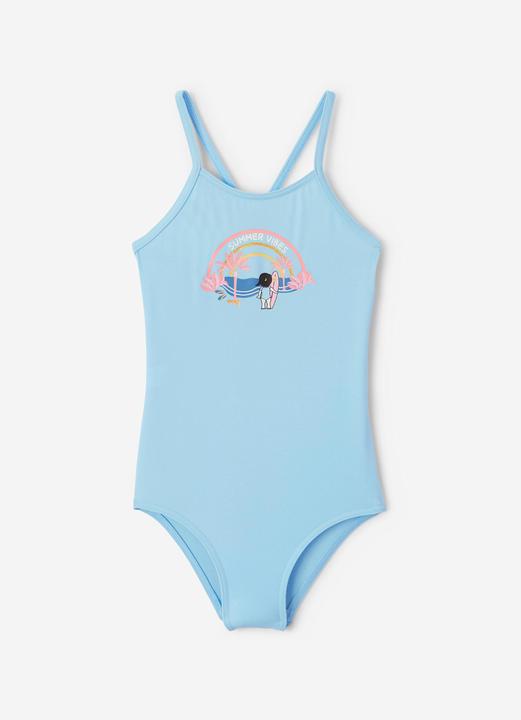 Produktbild Olaian Badeanzug Surfen Mädchen Hanalei Summer Vibes hellblau