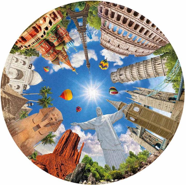 Actual product image Grafix Round puzzle around the world, 1000 pieces. (1000 pieces)