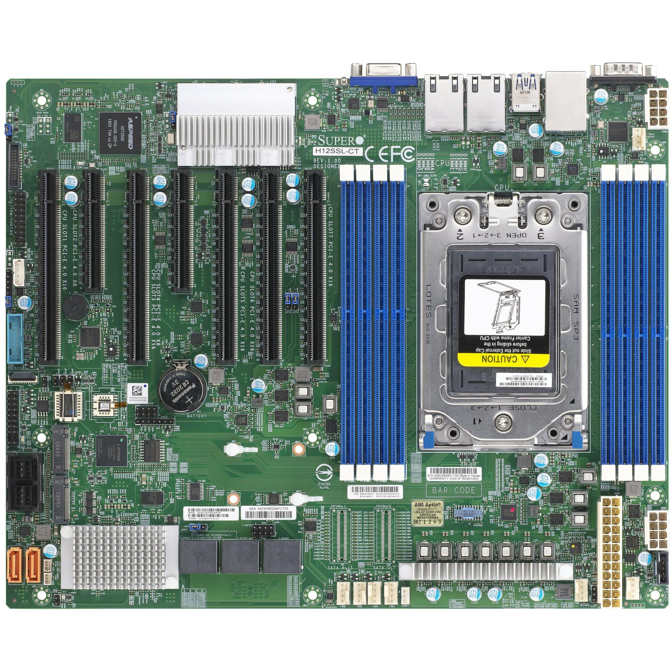Supermicro Scheda madre H12SSL-CT (SP3, AMD SoC, ATX), Scheda madre
