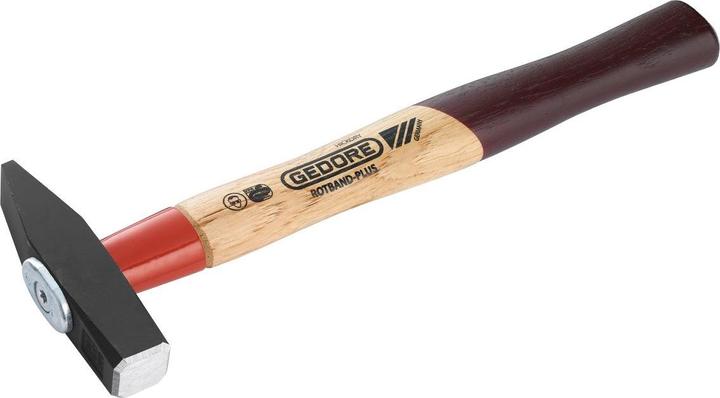Actual product image Gedore 600 H-500 Metalworker's hammer ROTBAND-PLUS with hickory handle, 500 g (727 g)