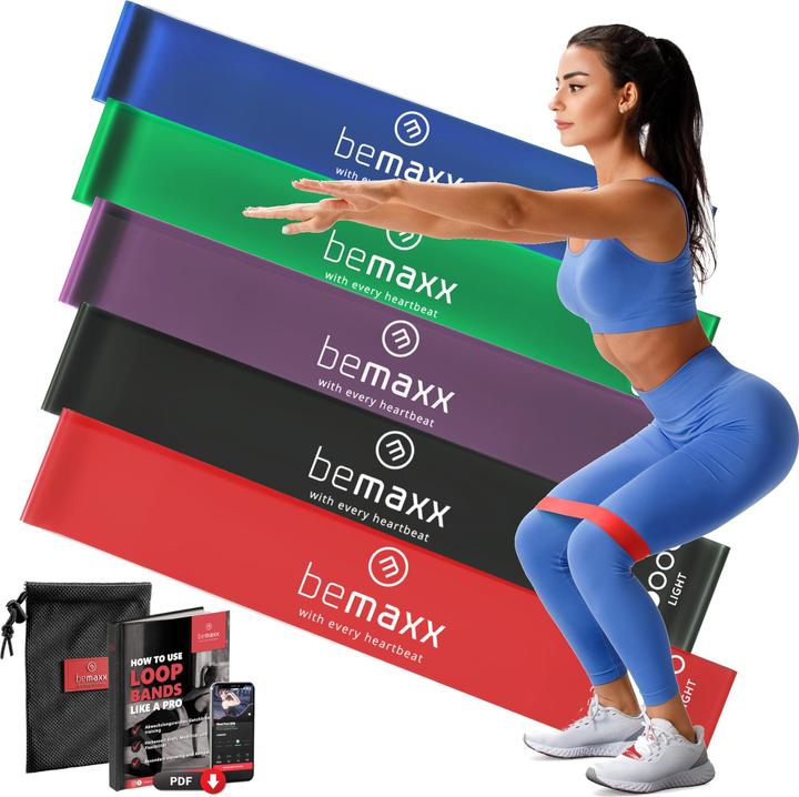 Actual product image BeMaxx Fitness-Schleifenband 5er-Set, Latex
