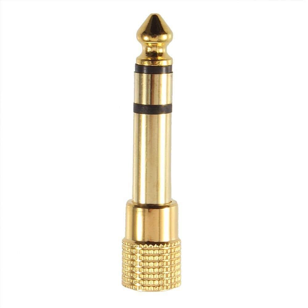 JTI 3,5mm Hona bis 6,5mm Hane Adapter (Klinkenadapter), Audio Adapter, Gold