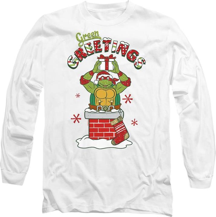 Immagine prodotto Teenage Mutant NT Green Greetings Maglietta Scena di Natale Adulto Unisex (M)