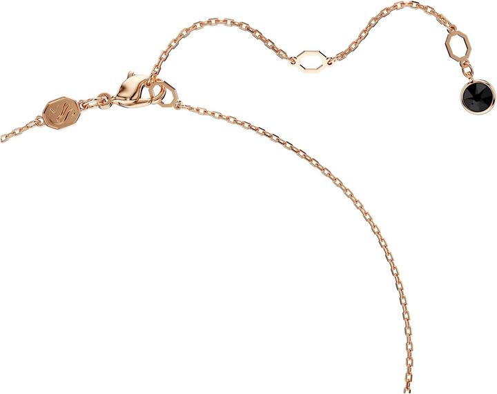 Actual product image Swarovski Iconic Swan Necklace Swan Small Black Rose Gold (Swarovski metal with Swarovski crystals, 38 - 43 cm)
