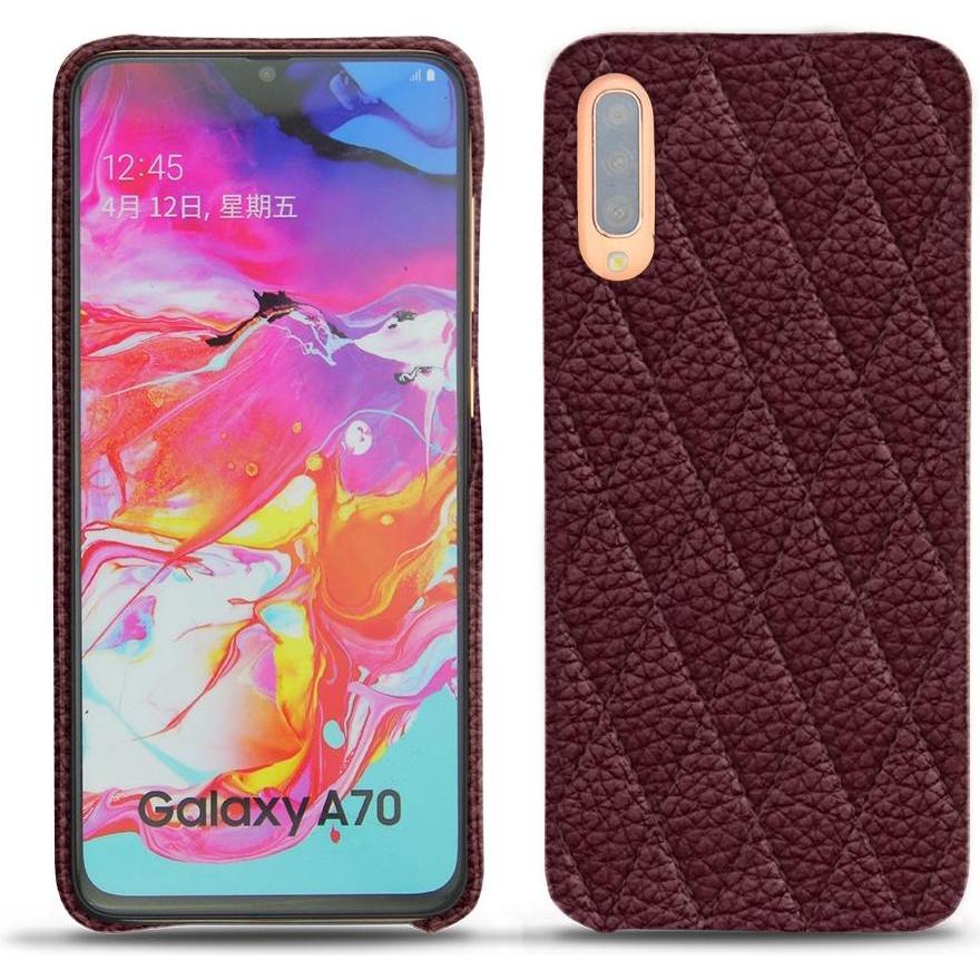 Noreve Lederschutzhülle (Samsung Galaxy A70), Smartphone Hülle, Violett