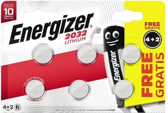 Produktbild Energizer CR2032 (6 Stk., CR2032, 235 mAh)