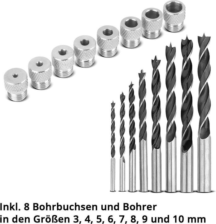 Actual product image Stahlwerk Dowel gauge set with drill bushes Drill bits Self-centring dowel aid (3 - 10 mm)