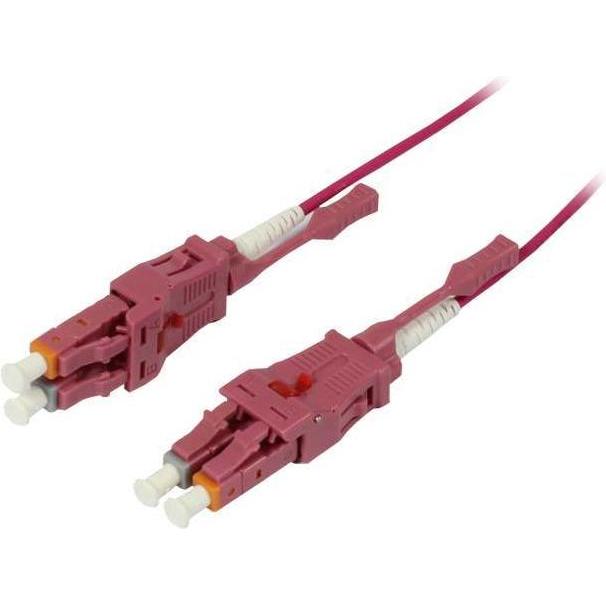Synergy 21 LWL-2-Faser-Patchk. 3mtr.LC-LC 50/125um OM4 Uniboot drehbar Push/Pull AD 2mm (CAT7, 3 m), Netzwerkkabel