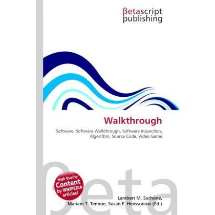 Thumbnail - Walkthrough, Fachbücher von Lambert M. Surhone, Mariam T. Tennoe, Susan F. Henssonow