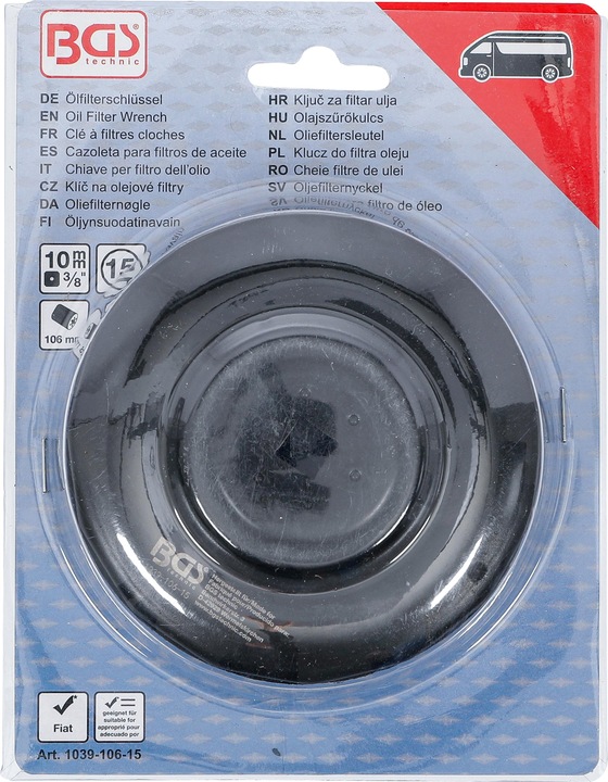 Produktbild BGS Ölfilterschlüssel 15-kant Ø 106 mm für Fiat Ducato