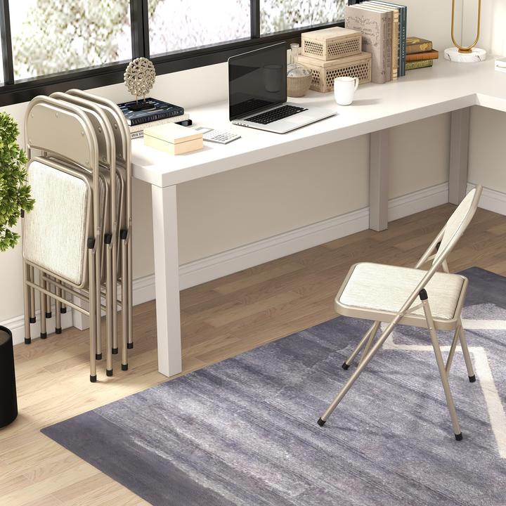 Produktbild Homcom Klappstuhl Polyester Beige