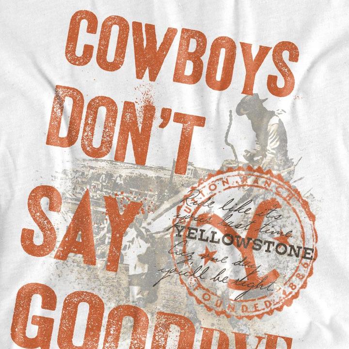 Immagine prodotto Yellowstone Cowboys Don't Say Goodbye Maglietta Uomo (S)