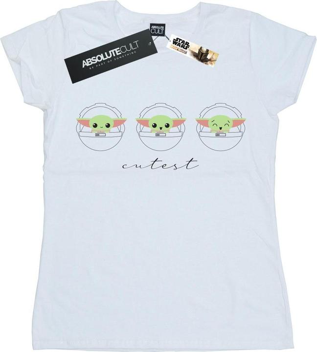 Actual product image Star Wars Womens/Ladies The Mandalorian The Cutest Cotton T-Shirt (XXL)