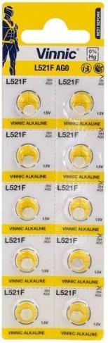 Immagine prodotto Vinnic L521F - 10 Knopfzellen (10 pz., LR 63, 42 mAh)