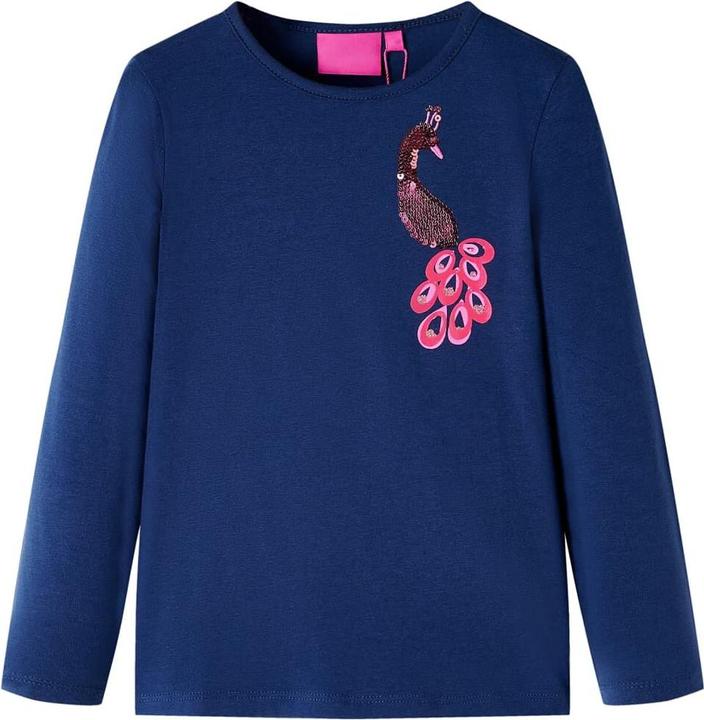 Immagine prodotto vidaXL Camicia da bambino a maniche lunghe blu navy 104,Materiale: 95% cotone (104)