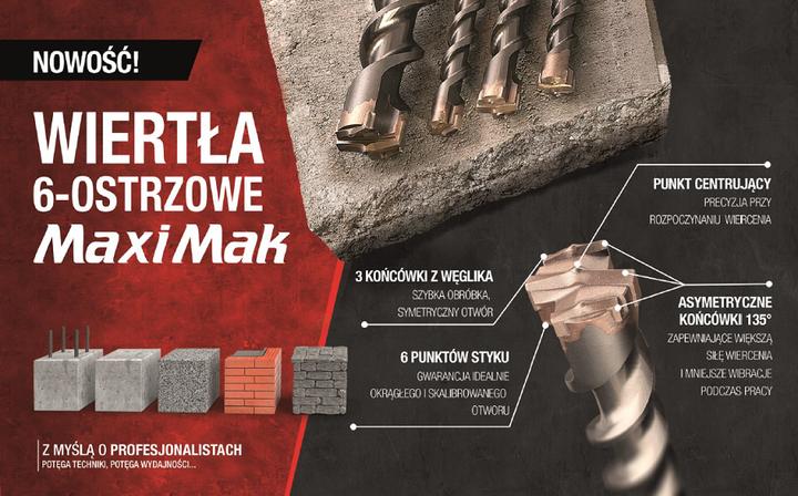Actual product image Makita WIERTŁO SDS MAX 18x 400x 540mm MAXI MAK 6-OSTRZOWE (2.2 centimetres)