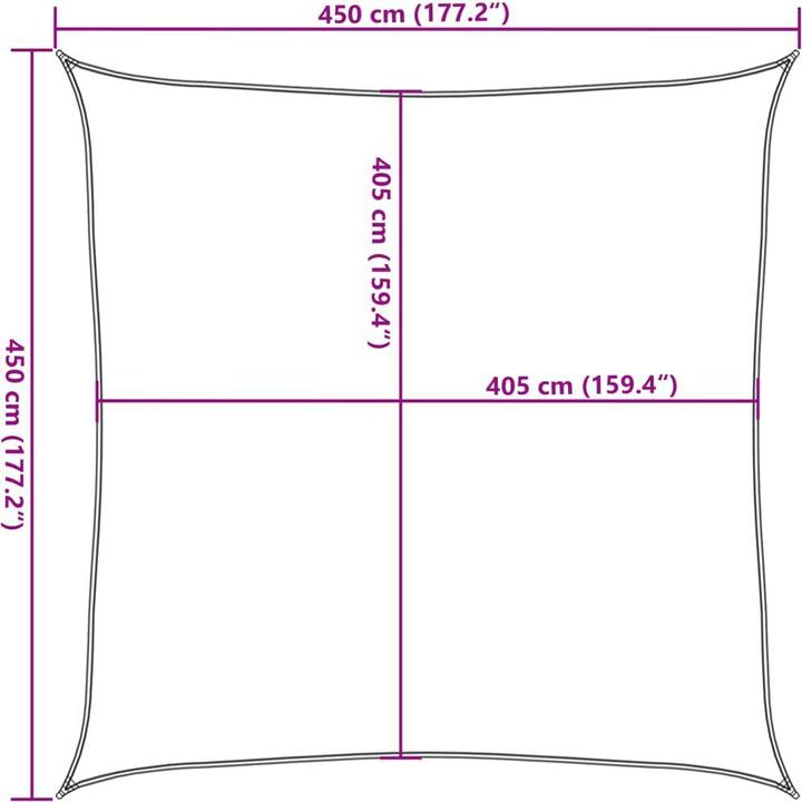 Produktbild vidaXL Sonnensegel (450 x 450 cm)