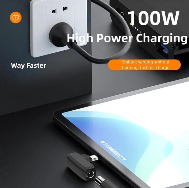 Produktbild PowerGuard L-Shape DC 3.5 x 1.35 mm auf USB-C Ladeadapter PD 100W