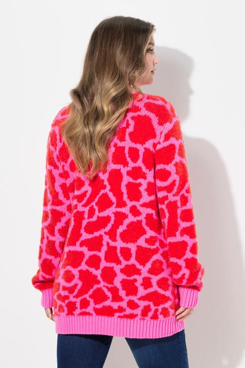 Produktbild Miamoda Strickjacke, Regular Fit, farbiges Leomuster (58)