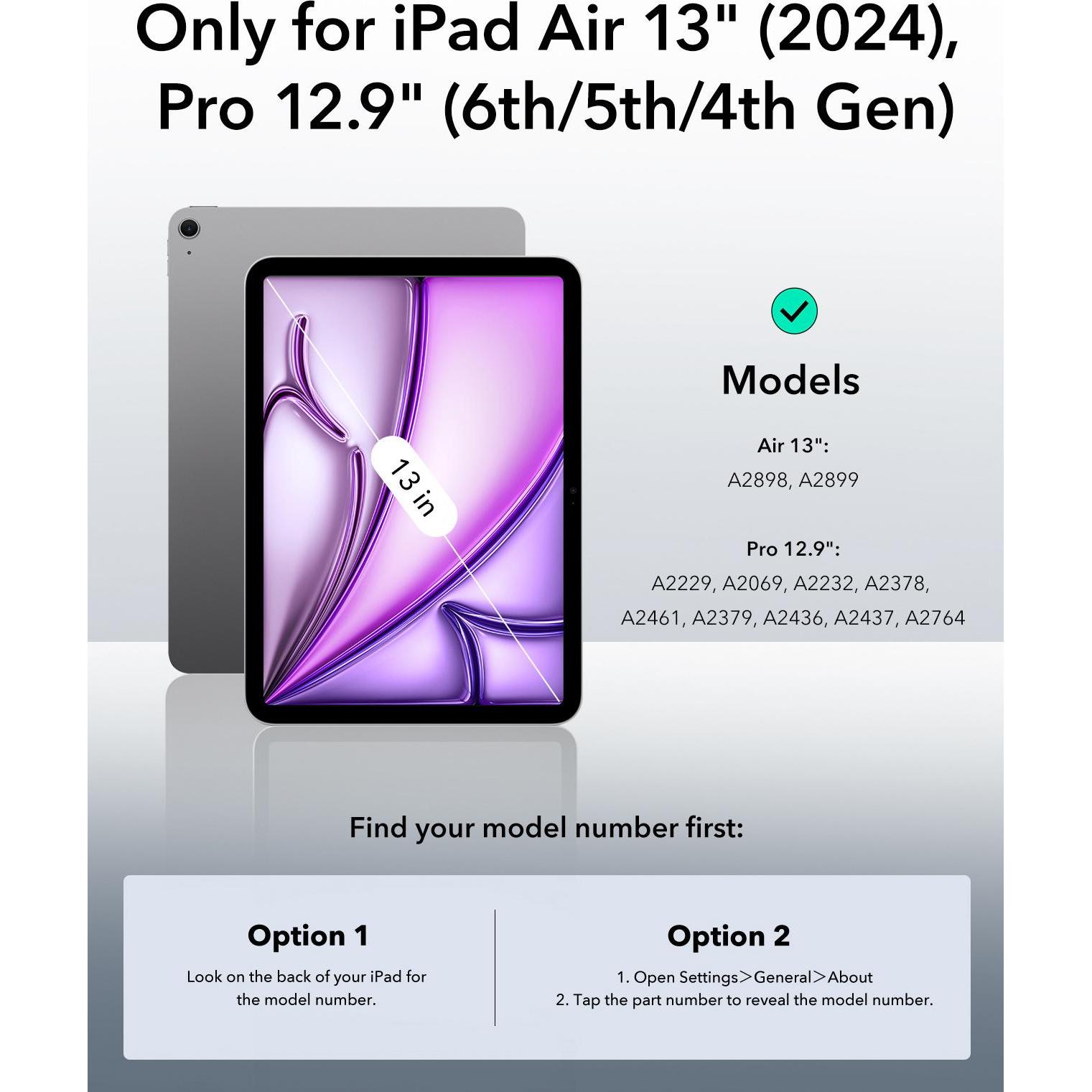 Thumbnail - ESR Rebound Magnetic Case (iPad Air 13 2024 (M2), iPad Pro 12.9 2020 (4. Gen), iPad Pro 12.9 2022 (6. Gen), iPad Pro 12....