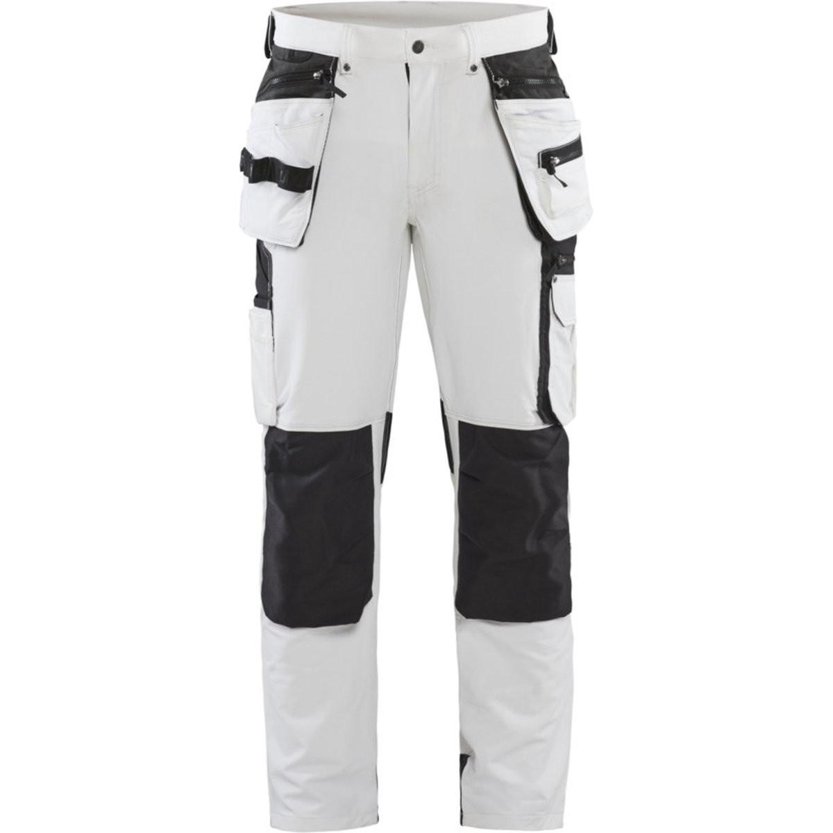 Blakläder, Pantaloni da lavoro, BlÃ¥klÃ¤der 1079 Werkbroek voor schilder/stucadoor met 4-weg stretch - wit/donkergrijs - 50 (M) (50)