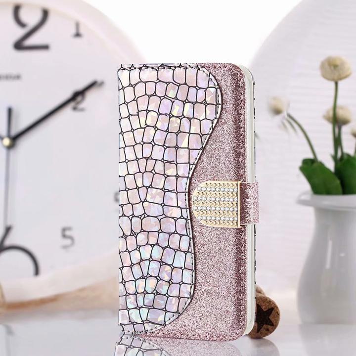 Image du produit PhoneLook Fourre Flip Croco Strass (Apple iPhone 12)