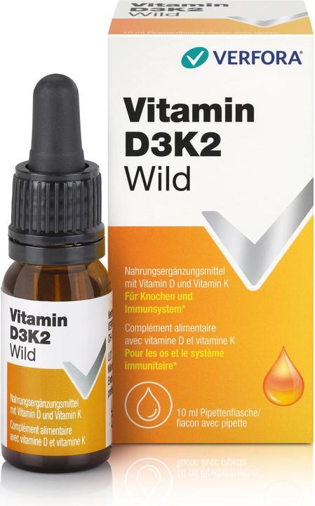 Image du produit Verfora Vitamine D3K2 sauvage (10 pièce(s), Gouttes)