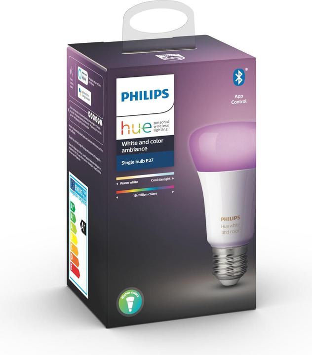 Image du produit Philips Hue White & Color Ambiance BT (E27, 6.50 W, 806 lm, 1 x, F)