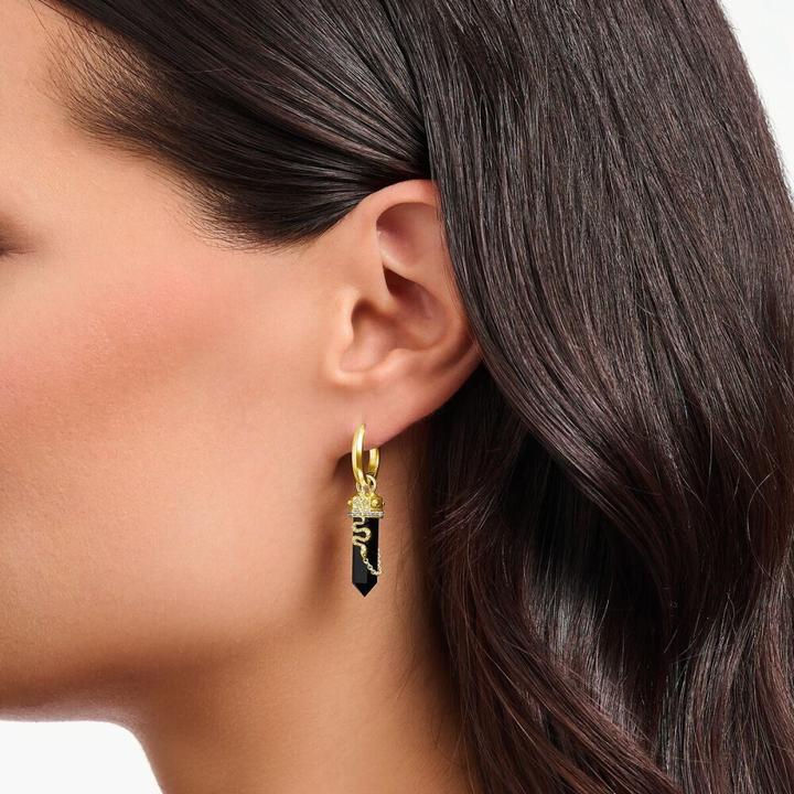Immagine prodotto Thomas Sabo Creoli con ciondolo in onice e catena placcata oro (Argento 925/argento)
