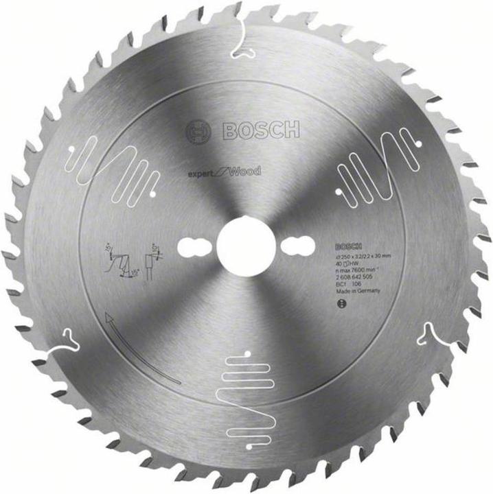 Produktbild Bosch Professional Zubehör Kreissägeblatt Expert for Wood, 250 x 30 x 3,2 mm, 60