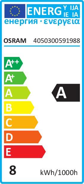 Energy Label Osram Energy saving lamp (2G7, 400 lm, 1x)