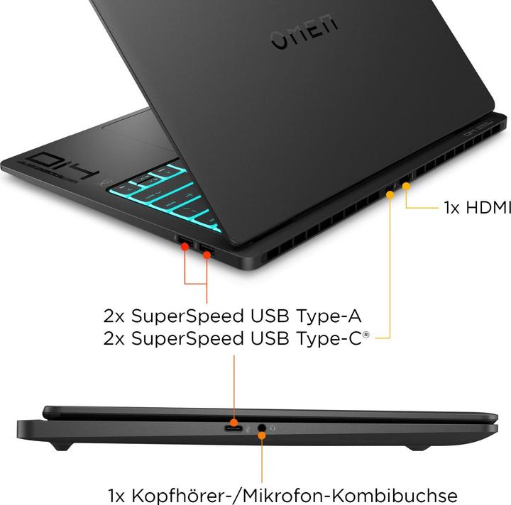 Produktbild HP Omen 14-fb1097ng RTX 5070 (14", 2000 GB, 64 GB, DE, Intel Core Ultra 9 285H)