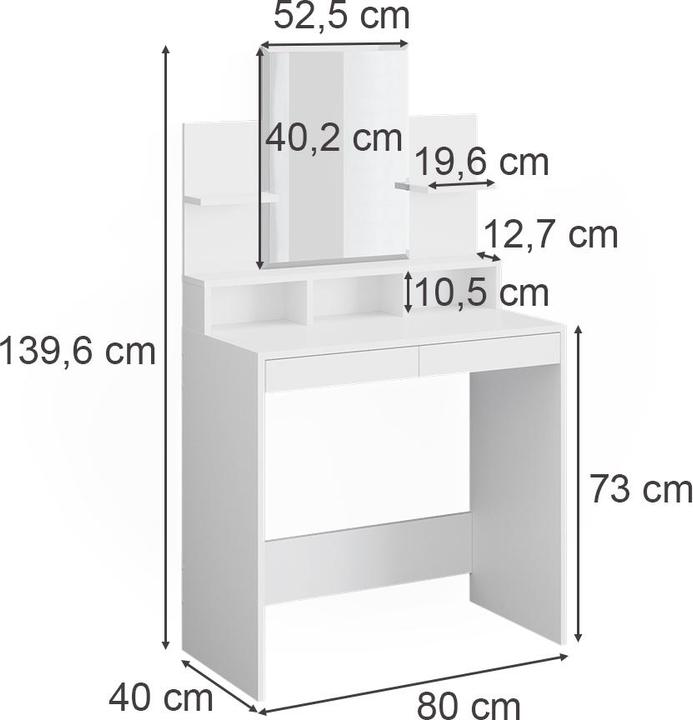 Produktbild Vicco Ania mit Spiegel (80 x 140 x 40 cm)