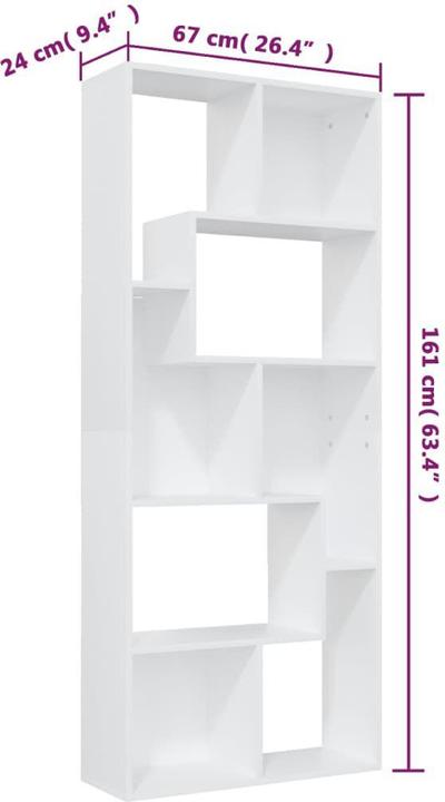 Produktbild vidaXL Bücherregal (67 x 24 x 161 cm)
