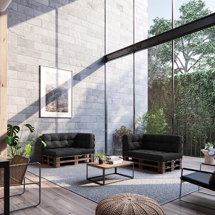 Actual product image Vicco Palettenkissen Set (120 x 80 x 15 cm, 120 x 40 x 20 cm, 60 x 40 x 20 cm)