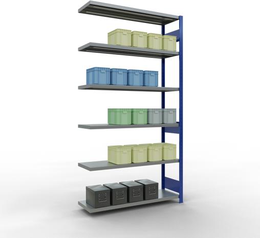 Actual product image Schulte Lagertechnik MULTIplus250 boltless add-on bay system with length bolts