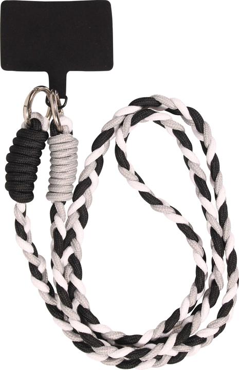 Image du produit PhoneLook Lanière universelle pour smartphone cordon tressé tricolore en tissu élastique