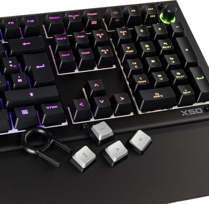 Immagine prodotto Das Keyboard X50Q, DE Layout, morbido tattile Omron (DE, Cablato)