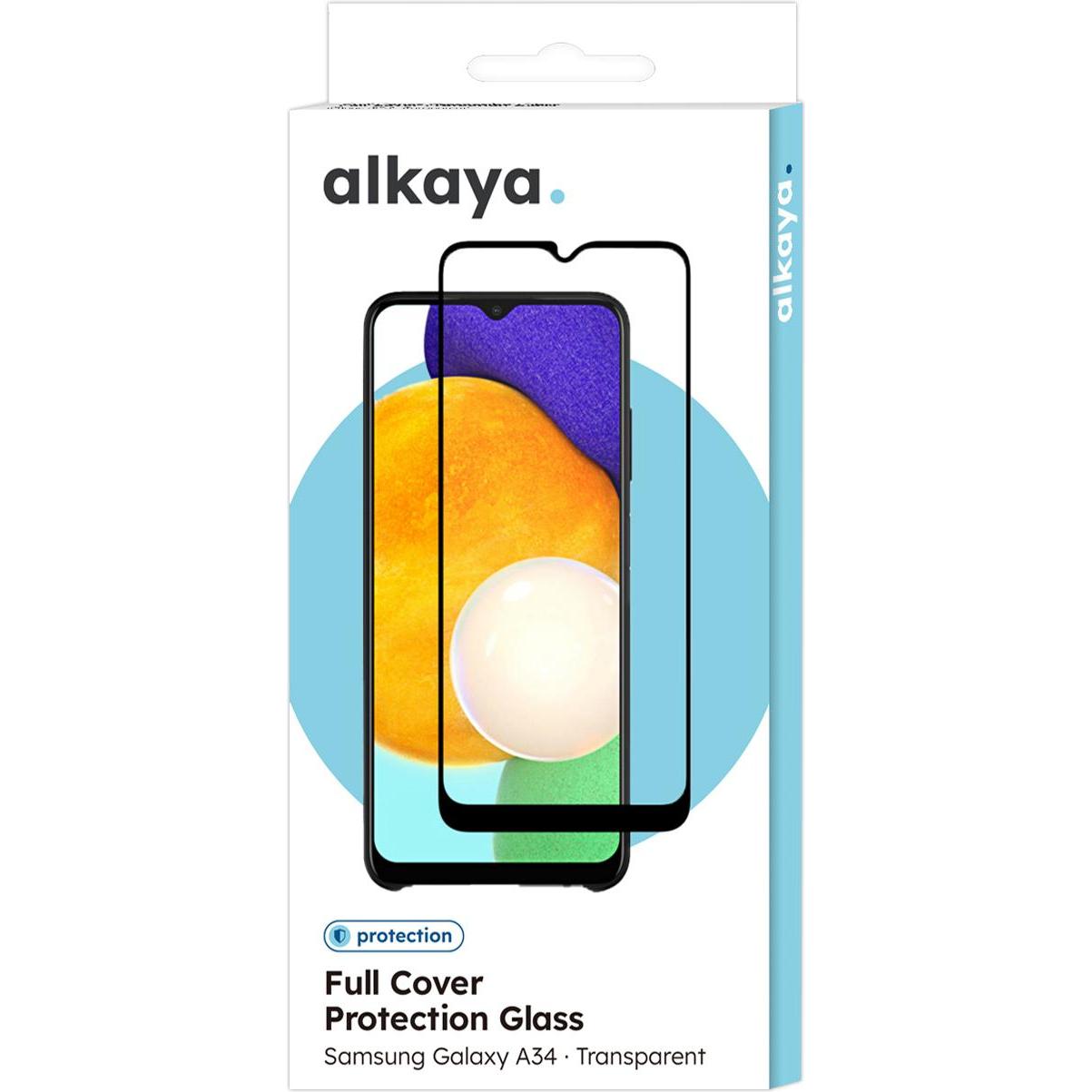 Alkaya A Shield Displayschutzglas 3D Full Cover Samsung A34 transparent (1 Stück, Samsung Galaxy A24), Smartphone Schutz...