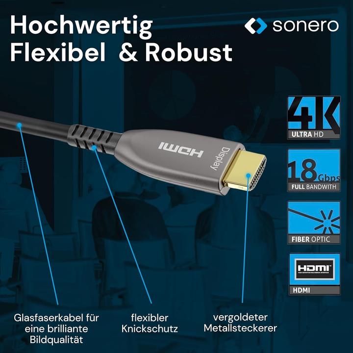 Image du produit Sonero Câble Premium Cert. HDMI actif 30 m (30 m)