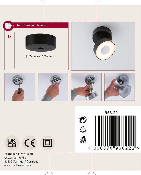 Actual product image Paulmann URail Spot Base
