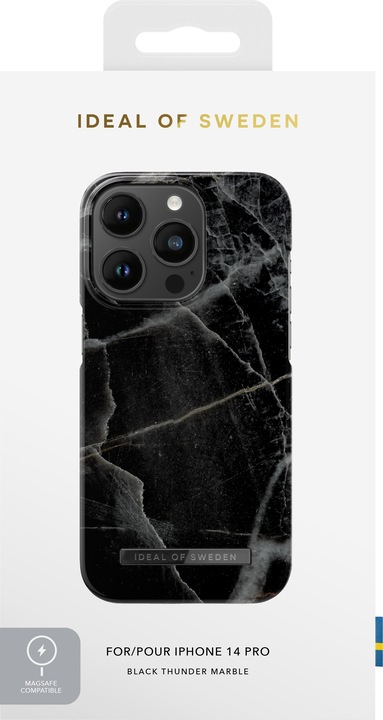 Produktbild iDeal Of Sweden Designer-Cover mit MAGSAFE Black Thunder (Apple iPhone 14 Pro)