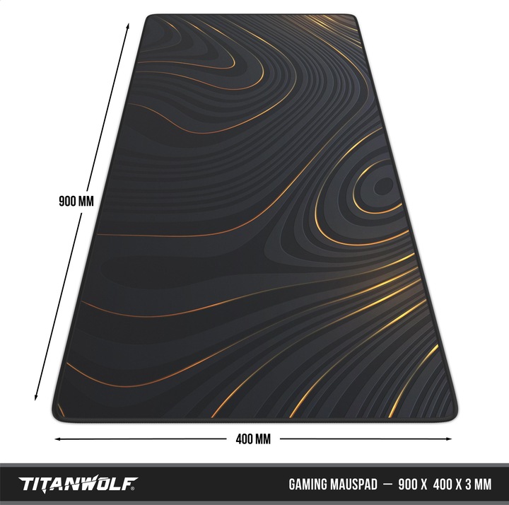 Actual product image Titanwolf Gaming Mouse Pad, 900 x 400mm XXL Speed Gaming Mouse Mat, Mousepad Extra Large Surface, Abstract (XXL)