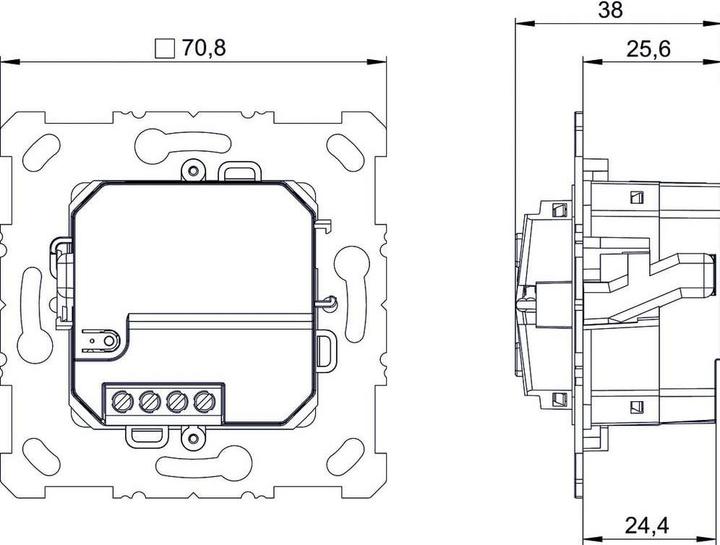 Actual product image Theben PJ 1 RF KNX 2/4-gang radio push-button (Switch actuator)