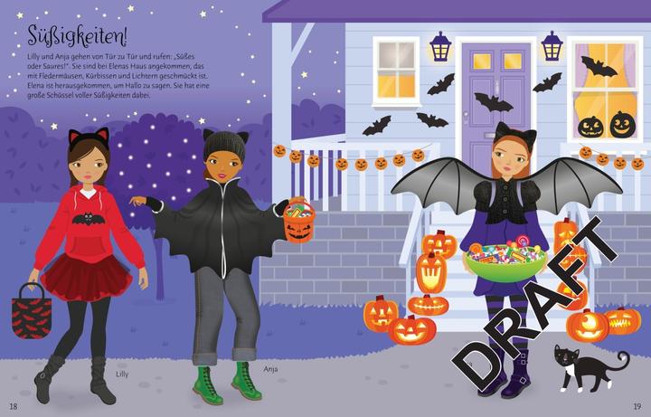 Image du produit Mon livre d'autocollants de poupées à habiller : Halloween