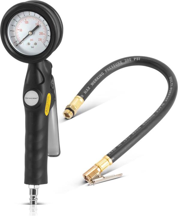 Actual product image Stahlwerk DRA-162 ST compressed air tyre inflation gun, 0 to 16 bar / 0 to 230 PSI