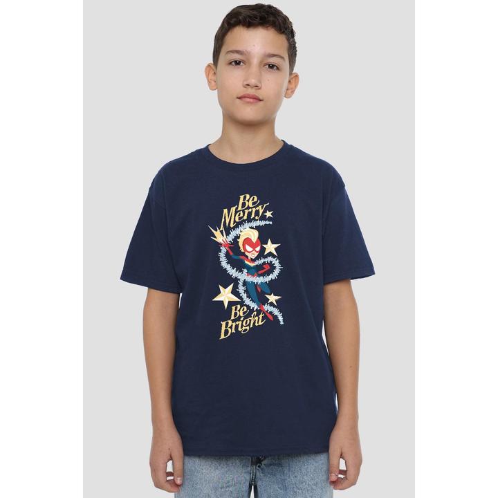 Produktbild Captain Marvel Be Merry Be Bright TShirt (128)