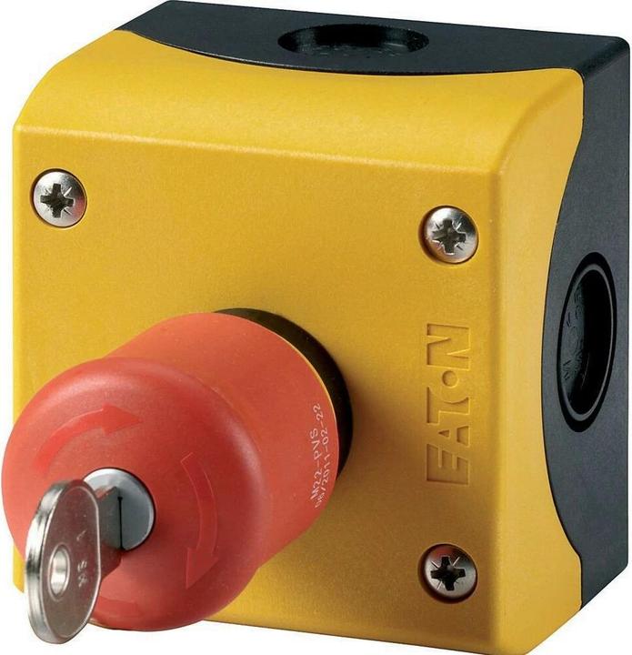 Actual product image Eaton Emergency stop mushroom stay-put key switch